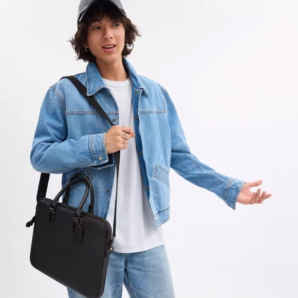 Coach Gotham Leather Slim Briefcase/Tech case - Picture 4 of 6